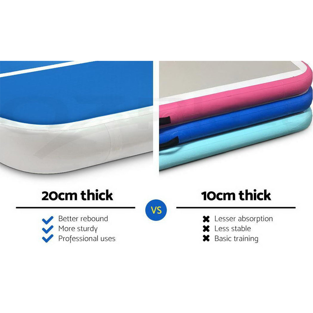 8m x 2m x 20cm Air Track Blue/White